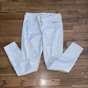 Old Navy Distressed white jeans